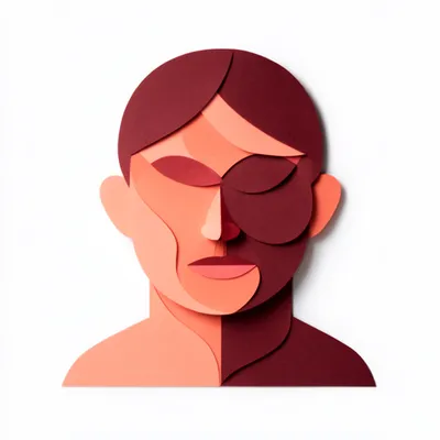 Minimalist Paper Cut Avatar