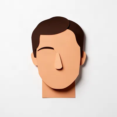 Minimalist Paper Layer Portrait