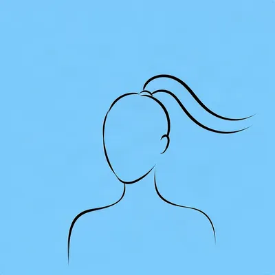 Minimalist Ponytail Avatar