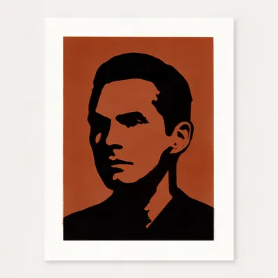 Minimalist Screen-Print Portrait