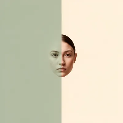 Minimalist Split Tone Avatar