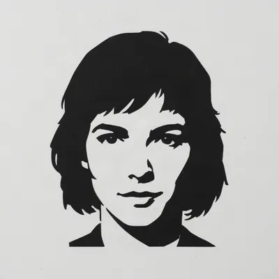 Minimalist Stencil Portrait
