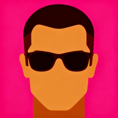 Hot Pink Minimalist Man