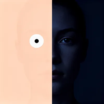 Minimalist Two-Tone Portrait