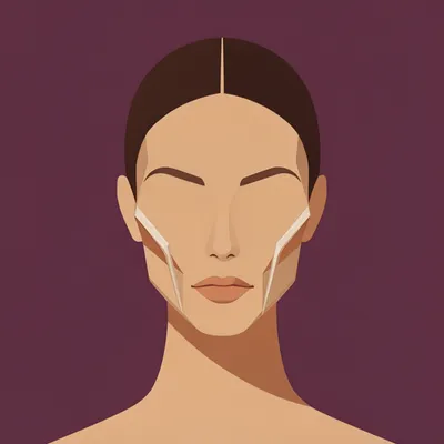 Angular Plum Minimalist Portrait