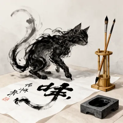 Ink Cat Calligrapher