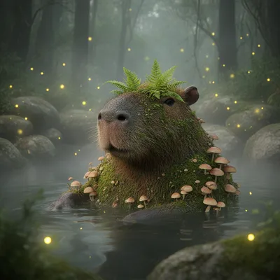 Moss Capybara Golem