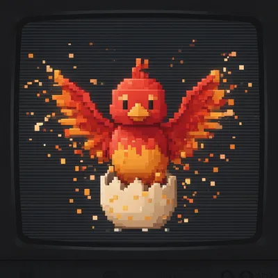 Pixel Phoenix Hatchling