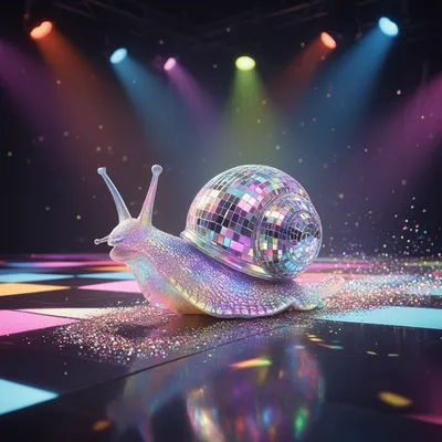 Disco Snail Glitter Avatar