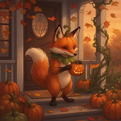 Pumpkin Fox Harvest