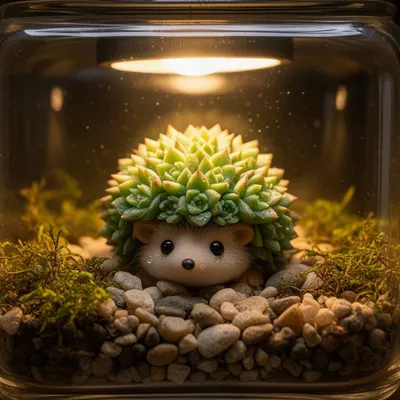 Succulent Hedgehog Terrarium