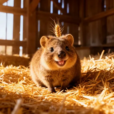 Sunlit Hay Quokka