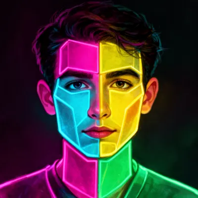 Neon Geometric Glow