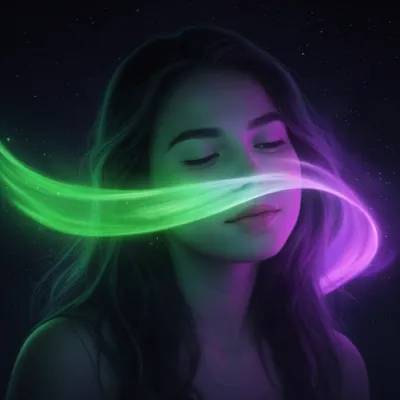 Neon Aurora Woman