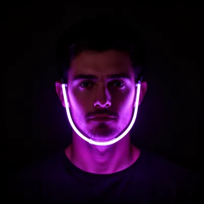 Neon Glow Portrait