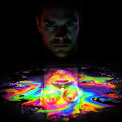 Neon Glow Reflection