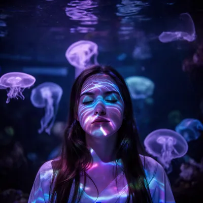Neon Glow Jellyfish