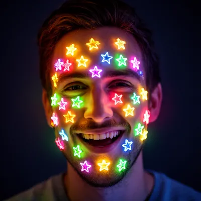 Neon Glow LED Star Avatar