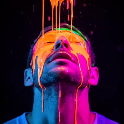 Neon Glow Paint Drop