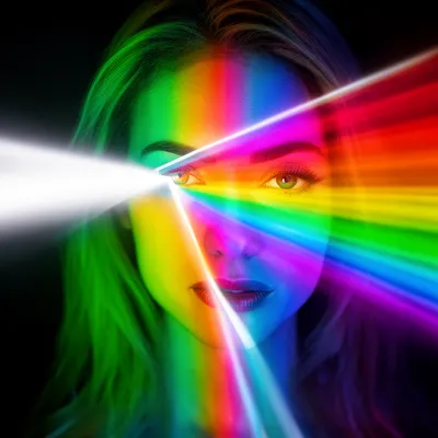 Neon Prism Portrait