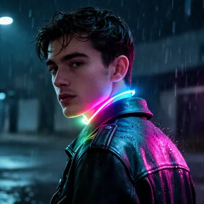 Neon Glow Rain