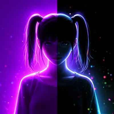 Neon Glow Silhouette