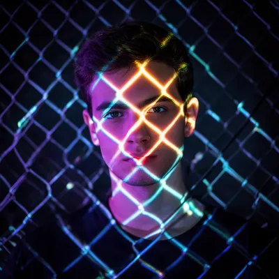 Neon Glow Young Man