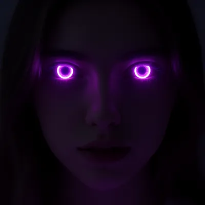 Neon Glow Violet Eyes