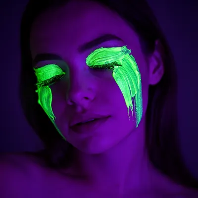 Neon Glow Violet Portrait