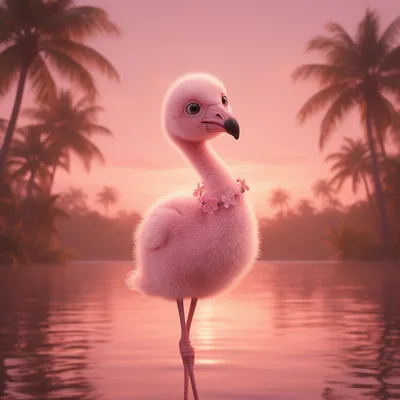Baby Flamingo Charm