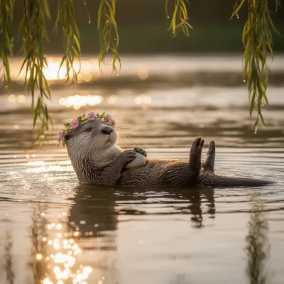 Serene Otter Pup