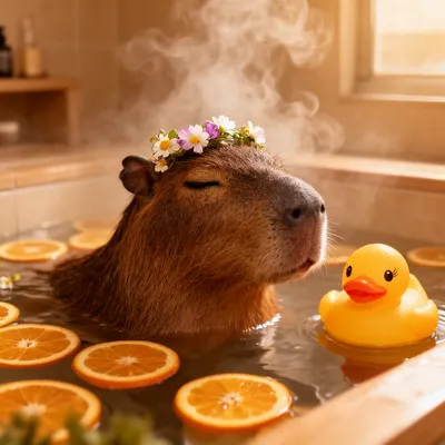 Capybara Spa Day
