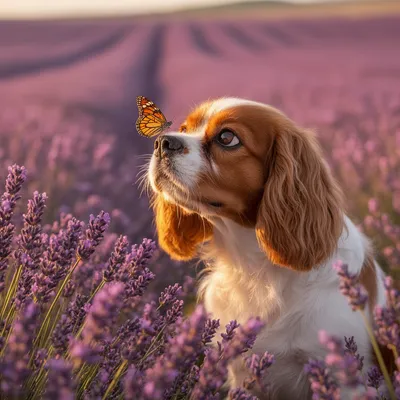 Lavender Butterfly Spaniel