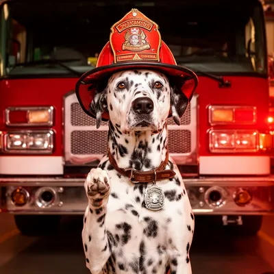 Heroic Firefighter Dalmatian