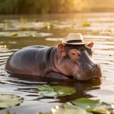 Relaxed Baby Hippo