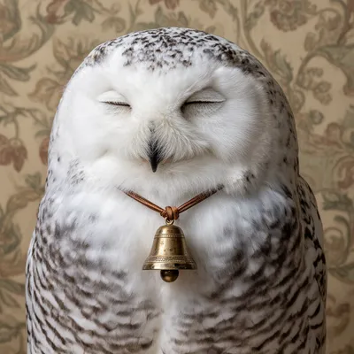 Sleepy Snowy Owl