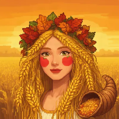 Harvest Goddess Pixel Avatar