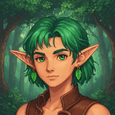 Pixel Art Elf Ranger