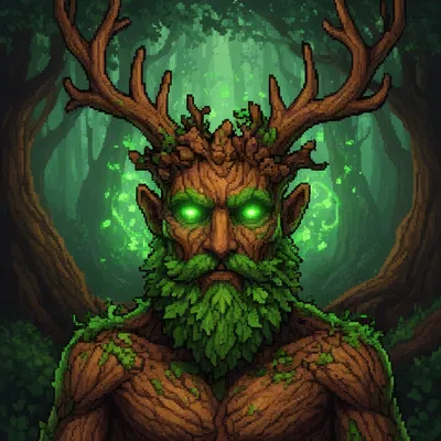 Pixel Art Forest Warden