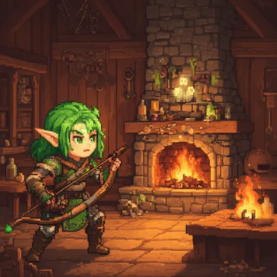 Forest Pixel Warrior
