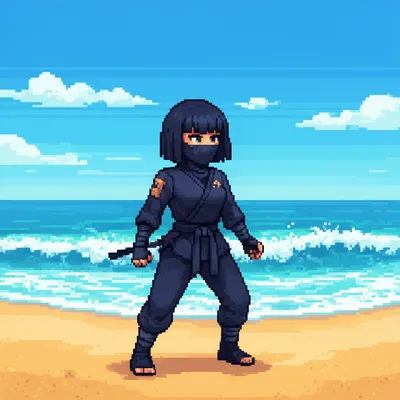 Pixel Ninja Assassin Avatar