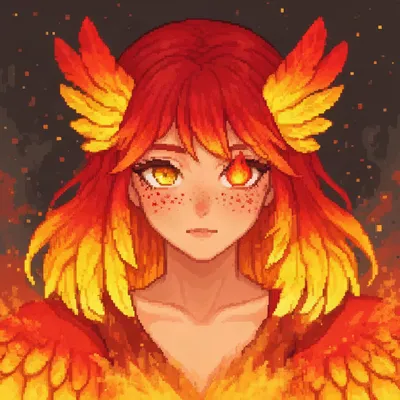 Pixel Phoenix Girl