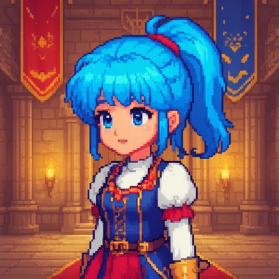 Blue Pixel Hero