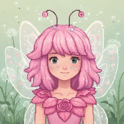 Pixel Flower Fairy Avatar