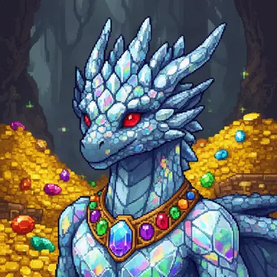 Pixel Gemstone Dragon