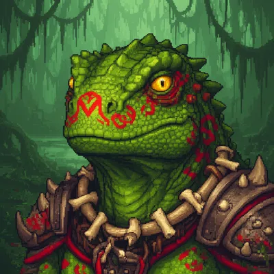 Reptile Pixel Warrior