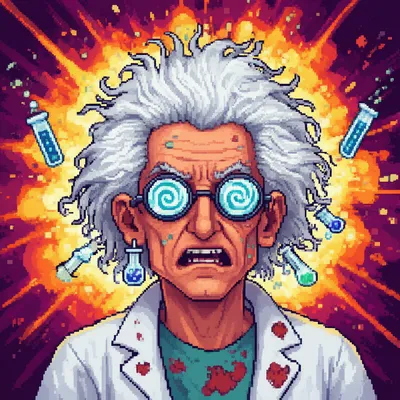 Mad Science Pixel Portrait