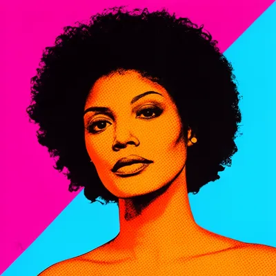 Pop Art Afro Portrait