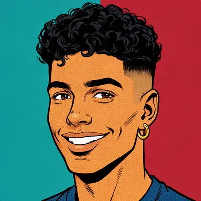 Pop Art Bold Halftone Portrait