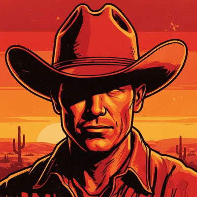 Western Pop Art Cowboy